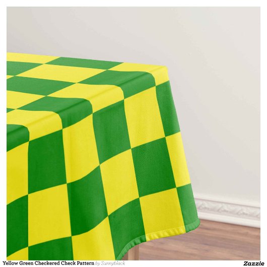 Nappe Jaune vert À damiers Motif chèque