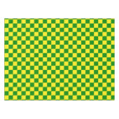 Nappe Jaune vert À damiers Motif chèque (Devant (Horizontal))
