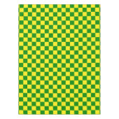 Nappe Jaune vert À damiers Motif chèque (Devant)