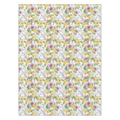 Nappe Jaune Violet Blanc Vert Floral Élégant Chic (Devant)
