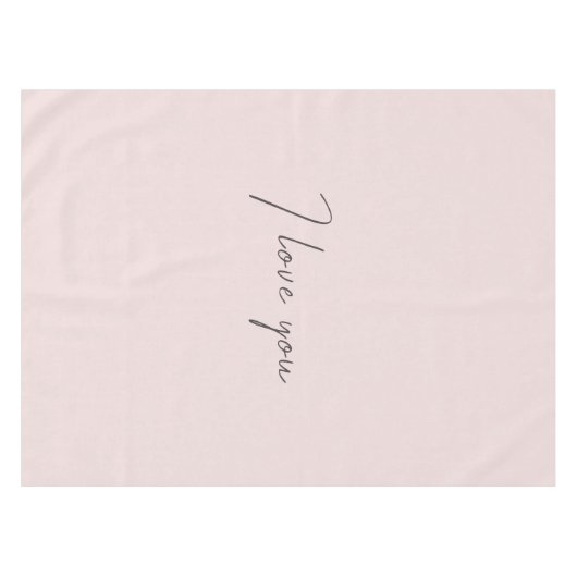 Nappe Je T'Aime Citer Mariage Valentines Day Blush Pink (Devant (Horizontal))