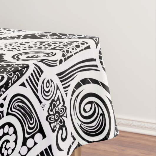Nappe Je T'Aime Design D'Art Abstrait Scratch (In Situ)