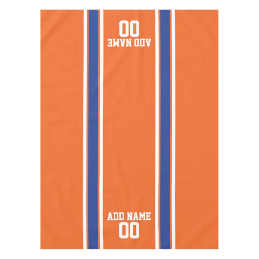 Nappe Jersey de sport personnalisé orange et bleu (Devant)
