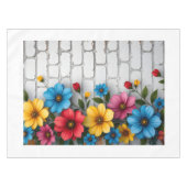 Nappe Jetée Sherpa Mur de Briques Florales (Devant (Horizontal))