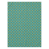 Nappe Jimette Design jaune noir et turquoise (Devant)