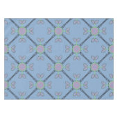 Nappe Jimette Design rose vert noir sur bleu (Devant (Horizontal))