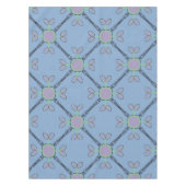 Nappe Jimette Design rose vert noir sur bleu (Devant)
