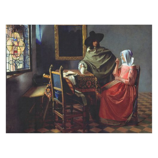 Nappe Johannes Vermeer - Le verre du vin (Devant (Horizontal))