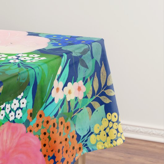 Nappe Joli bleu rose Fleurs Boho Design (In Situ)