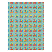 Nappe Joli Cardinal Rouge Ouvrant Un Cadeau Bleu (Devant)