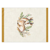 Nappe Joli Cerf Aquarellé Posé En Bas Boho (Devant (Horizontal))