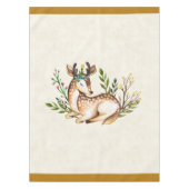 Nappe Joli Cerf Aquarellé Posé En Bas Boho (Devant)