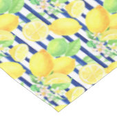Nappe Joli citrons aquarelle sur bandes bleues (Angle)