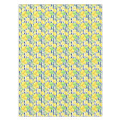 Nappe Joli citrons aquarelle sur bandes bleues (Devant)