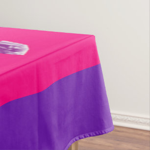 Nappe Joli décor de maison violette et rose chatoyant