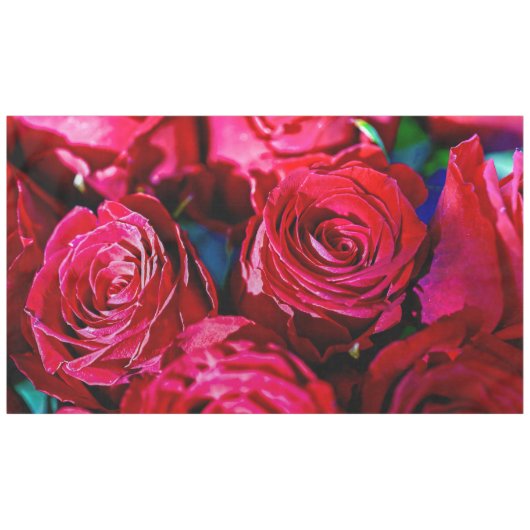 Nappe Joli Ensemble De Roses Rouges (Devant (Horizontal))
