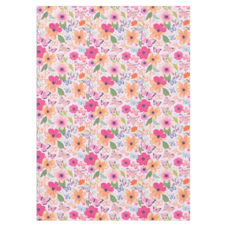 Nappe Joli jardin de fleurs roses