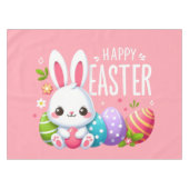 Nappe Joli lapin de Pâques rose (Devant (Horizontal))