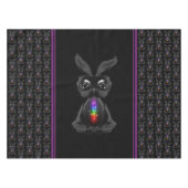 Nappe Joli lapin noir avec Soul arc-en-ciel Chakra (Devant (Horizontal))