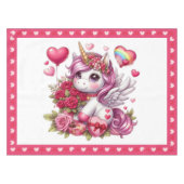 Nappe Joli licorne de la Saint-Valentin (Devant (Horizontal))