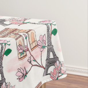 Nappe Joli Monogramme Thème Français Les monuments de