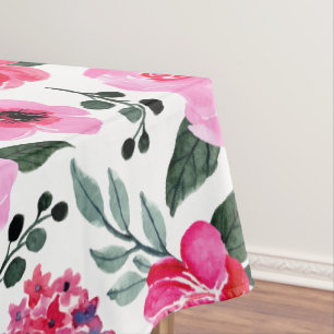 Nappe Joli Motif d'aquarelle rouge hiver rose rose