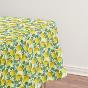 Nappe Joli motif d'art de citron d'été méditerranéen