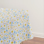 Nappe Joli Motif de marguerites blanches sur bleu (In Situ)