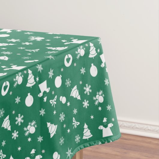 Nappe Joli Motif de Noël sur Precious Emerald Green (In Situ)