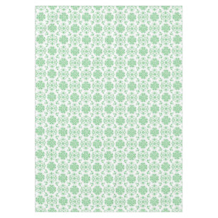 Nappe Joli motif floral de style damassé vert et blanc