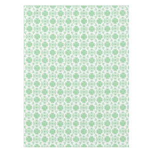 Nappe Joli motif floral de style damassé vert et blanc