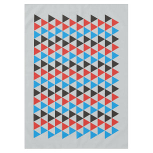 Nappe Joli motif triangle noir rouge bleu + votre idée