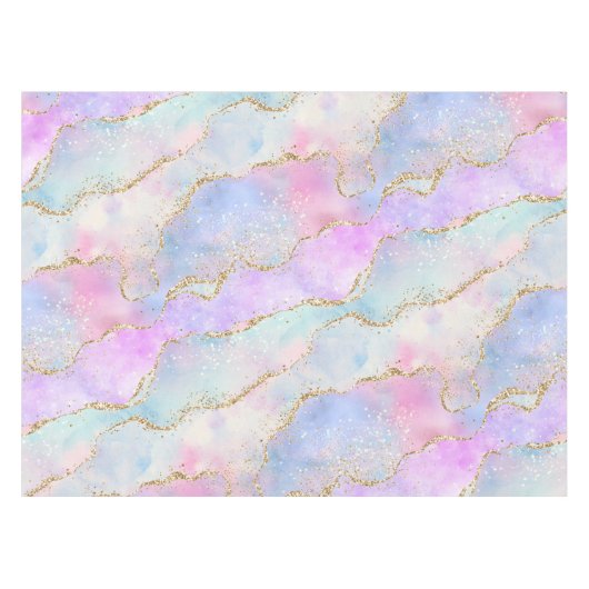 Nappe Joli Pastel Agate | Aquarelle de la veine Parties  (Devant (Horizontal))