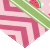 Nappe Joli Pastèque pois et chevron rose (Angle)