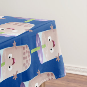 Nappe Joli personnage de dessin animé boba thé bulle