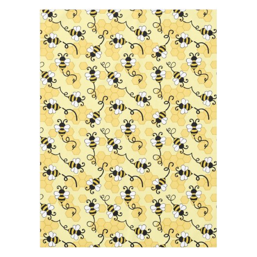 Nappe Joli petit motif abeilles (Devant)