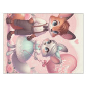 Nappe Joli renard de caricature Saint Valentin (Devant (Horizontal))