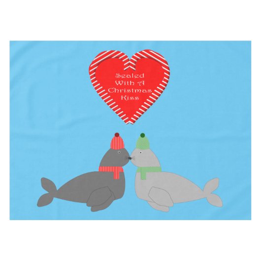 Nappe Joli Seals de baiser de Noël (Devant (Horizontal))