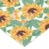 Nappe Joli tournesol Jaune et Motif vert (Angle)