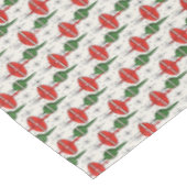 Nappe Joli Vintage Noël Rouge Vert Ornements (Angle)