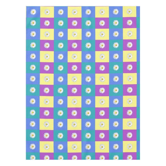 Nappe Joli violet jaune Boho bleu marron (Devant)