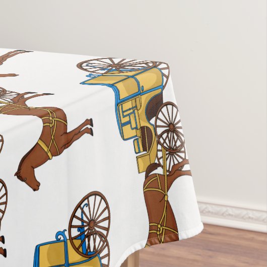 Nappe Jolie illustration de cheval et de calèche royale (In Situ)