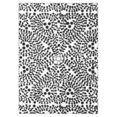 Nappe Jolie impression noir et blanc fleurie (Devant)