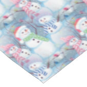 Nappe Jolie saison hivernale Snowmen Aquarelle Art (Angle)