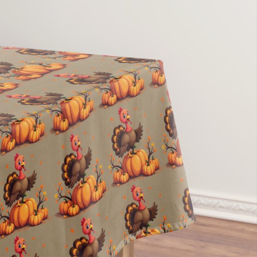 Nappe Jolie scène de dinde de Thanksgiving avec citrouil (In Situ)