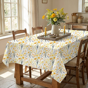 Nappe Jolies fleurs sauvages jaunes de printemps