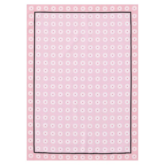 Nappe Jolies marguerites, roses françaises et frontière  (Devant)