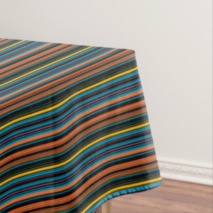 Nappe Jolies rayures noires bleues