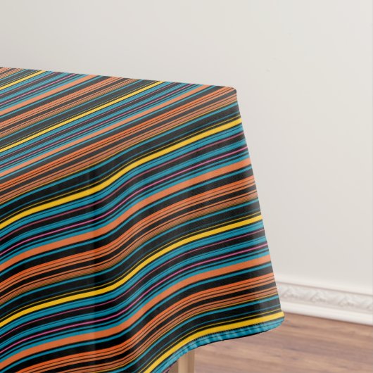 Nappe Jolies rayures noires bleues (In Situ)