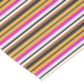 Nappe Jolies rayures noires orange (Angle)